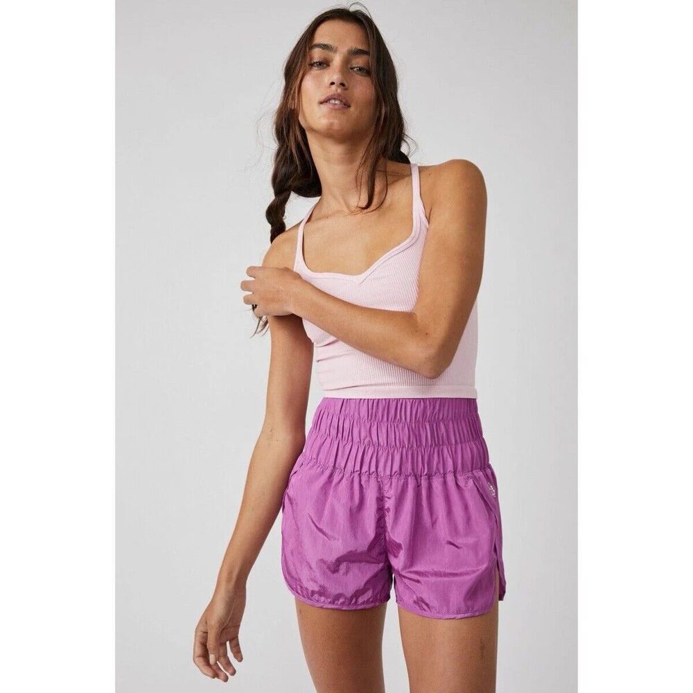 Free People FP Movement Way Home Shorts Running Athletic Liner Pink Medium